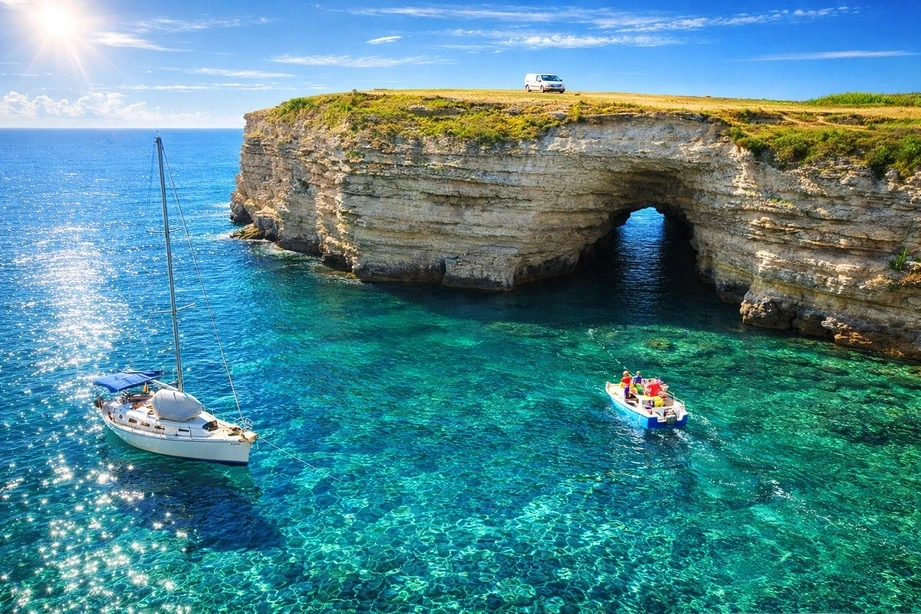 🏝️ Экскурсия «Крымские Мальдивы» — мыс Тарханкут из Мисхора