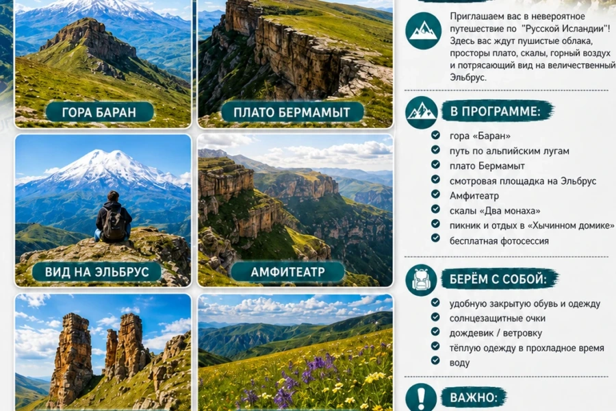 Бермамыт на рассвете из Кисловодска