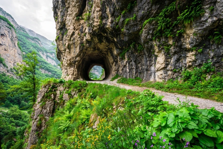 Черекская теснина и Верхняя Балкария из Лермонтова